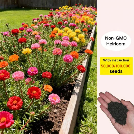 💫🌸BUY 1 GET 1 FREE | Moss Rose🌿Perennial Flower Seeds With Organic Potmix