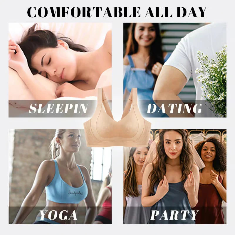 🔥Summer Clearance🏆Wire-Free Non-Marking Skin-Friendly Push-Up Bra 🔥(Pack of 3)