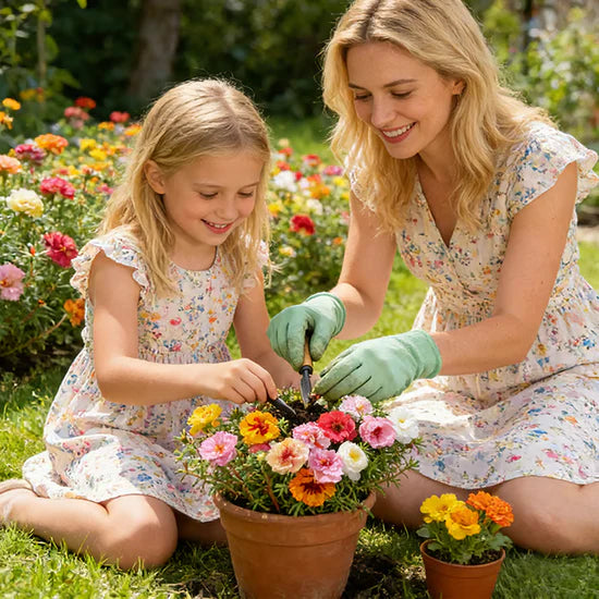💫🌸BUY 1 GET 1 FREE | Moss Rose🌿Perennial Flower Seeds With Organic Potmix